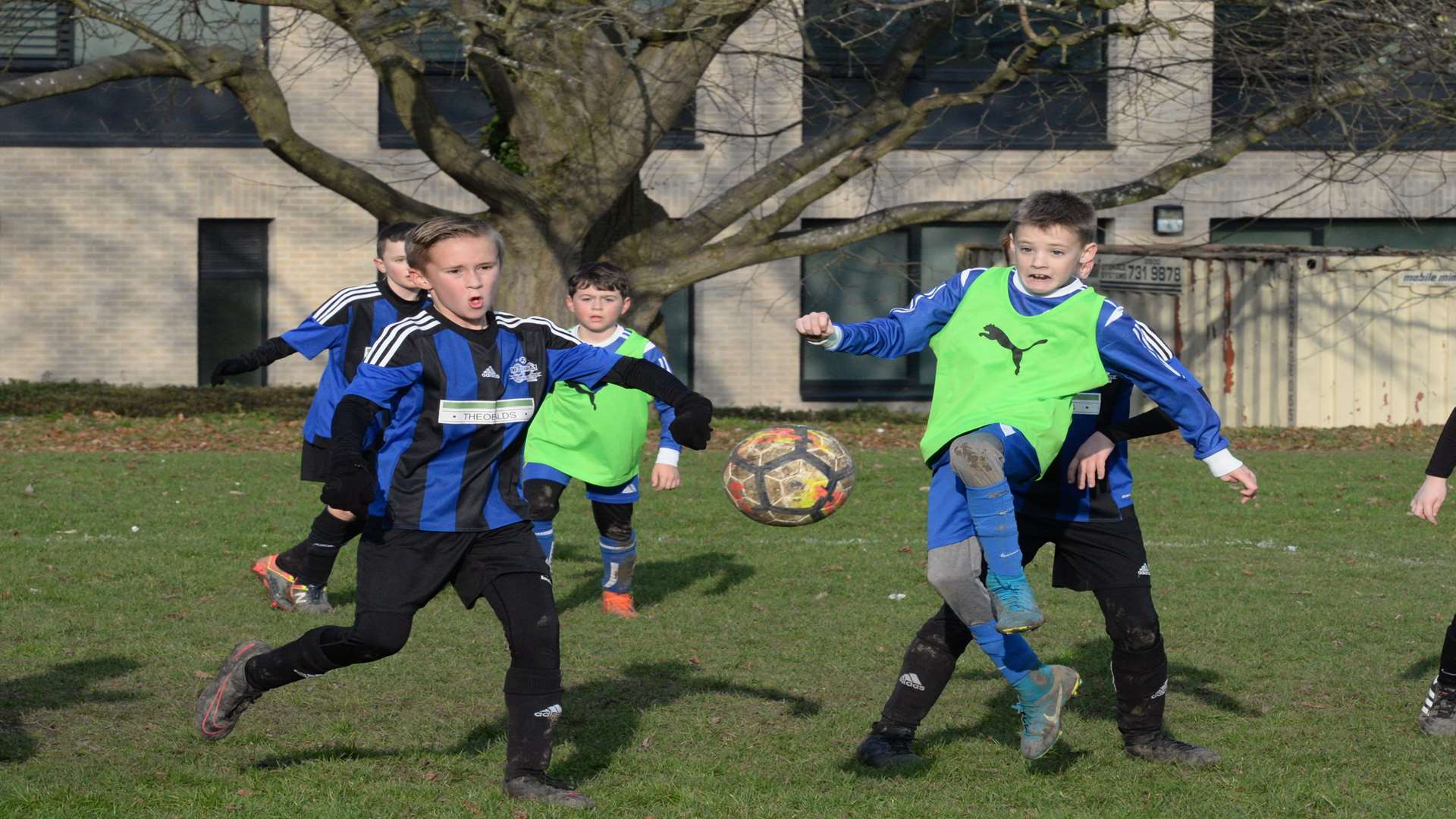 Under-10 sides Omega 92 Olympians and New Road battle it out Picture: Chris Davey