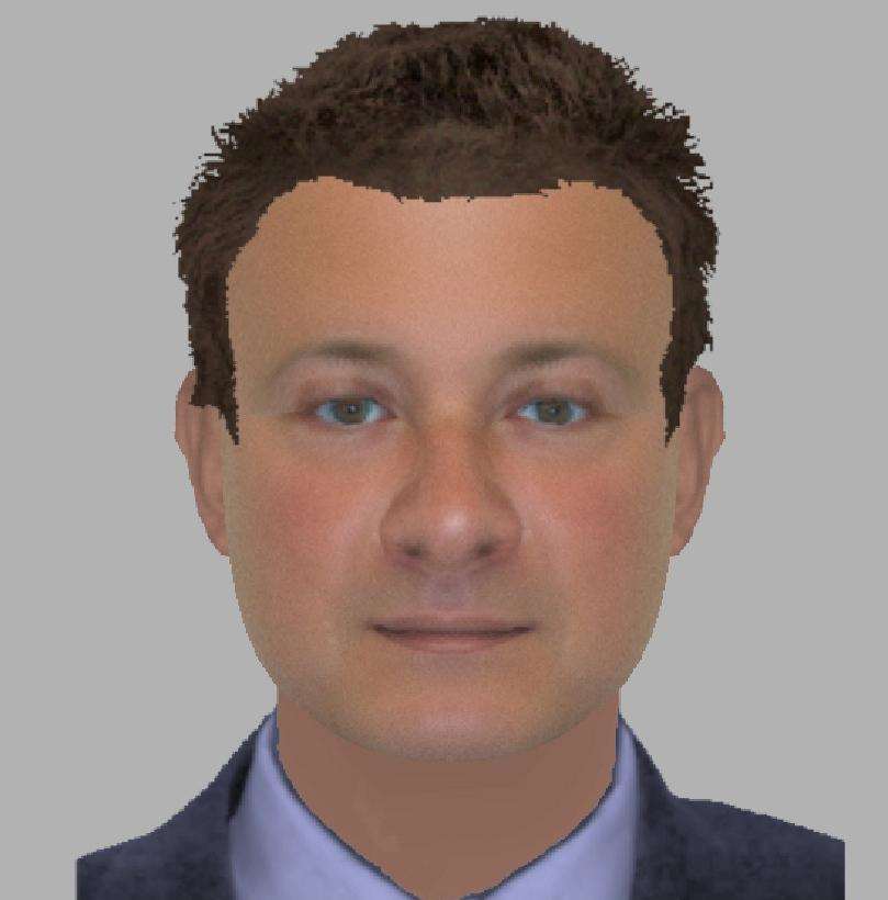 E-fit of a man police want to talk to after a man was burgled in Gillingham