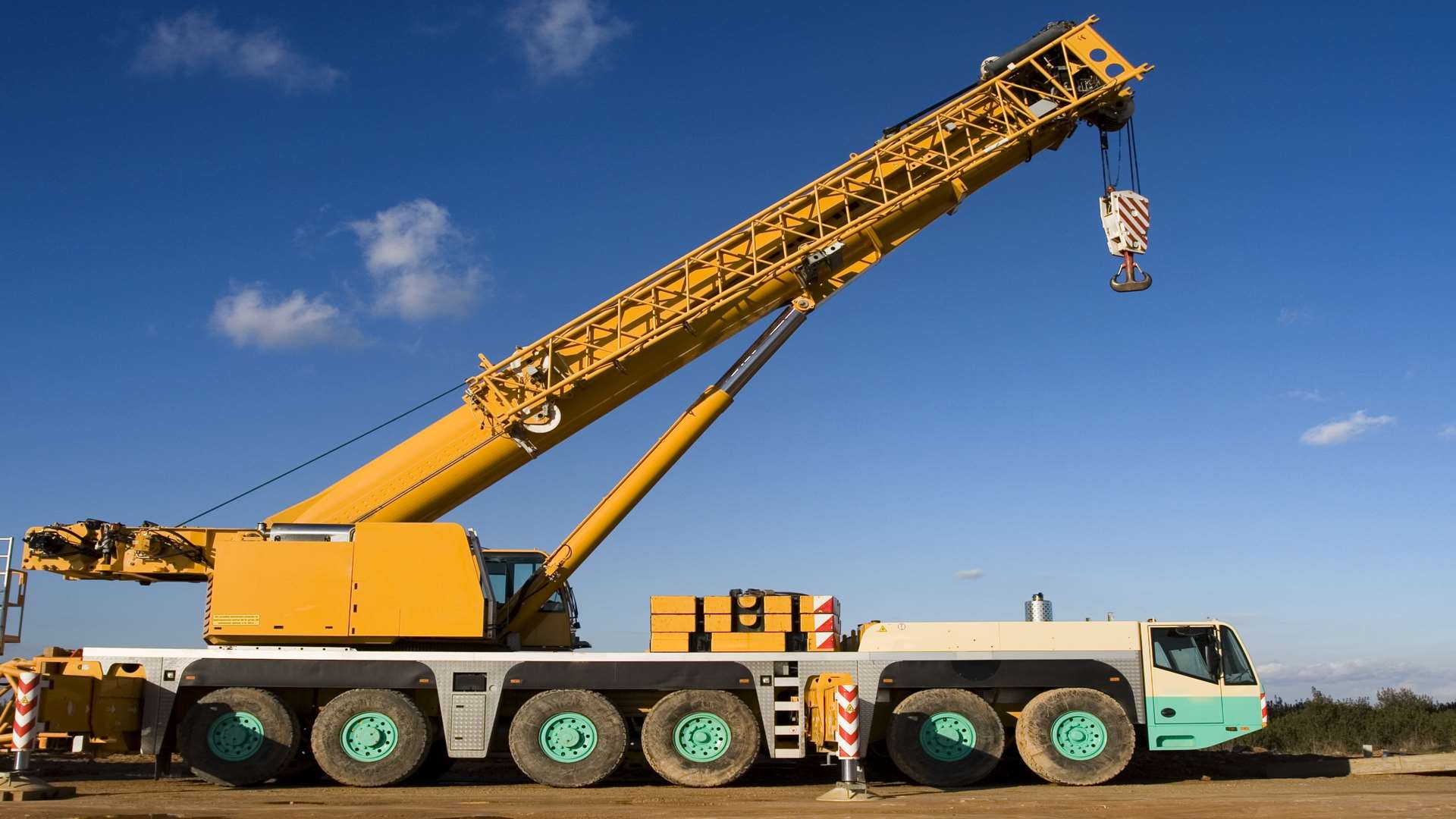 A man was injured when a mobile crane collapsed in Broomfield. Library image
