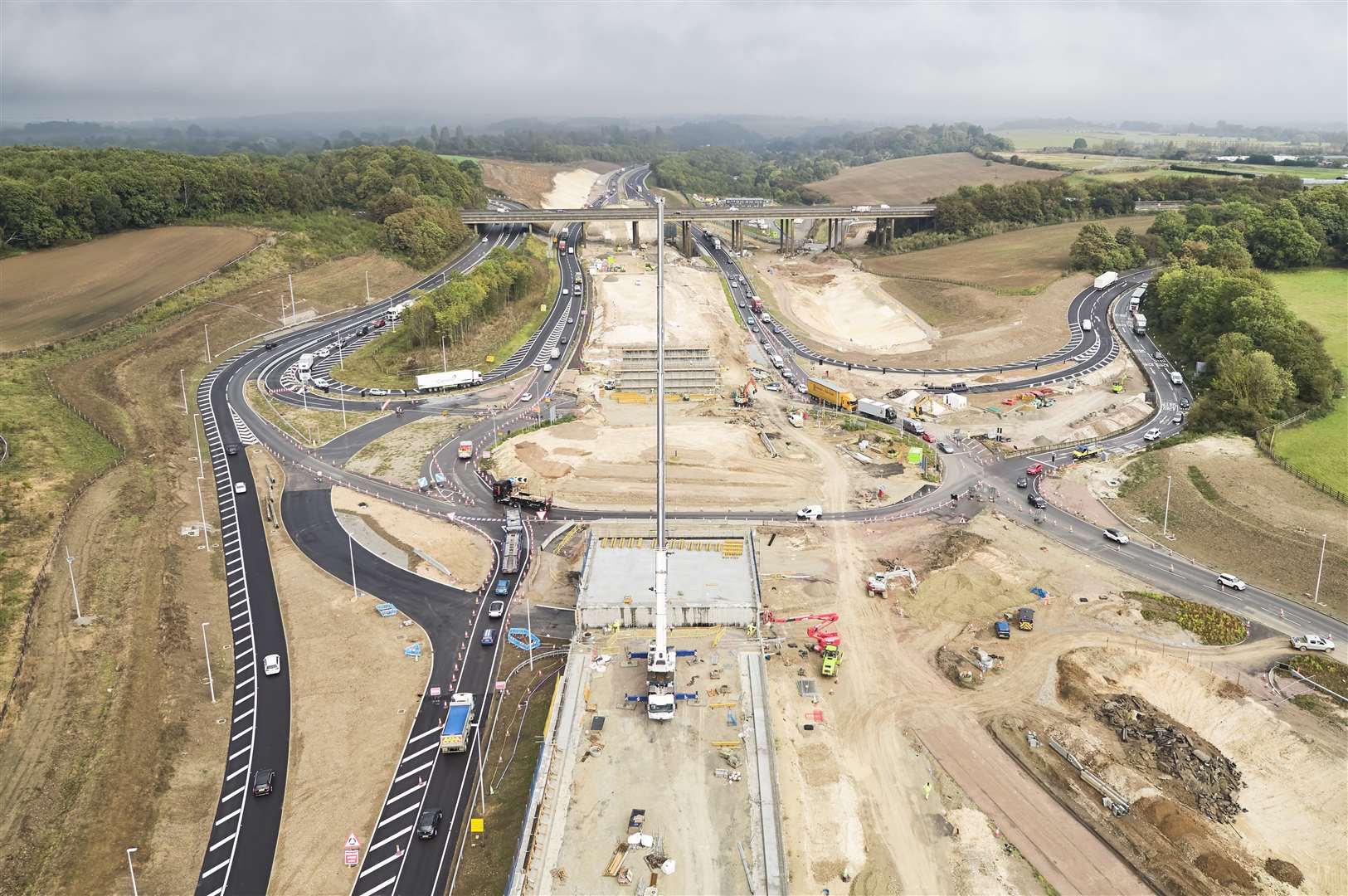 Construction company GRAHAM is working on the Stockbury Roundabout improvements. Picture: National Highways