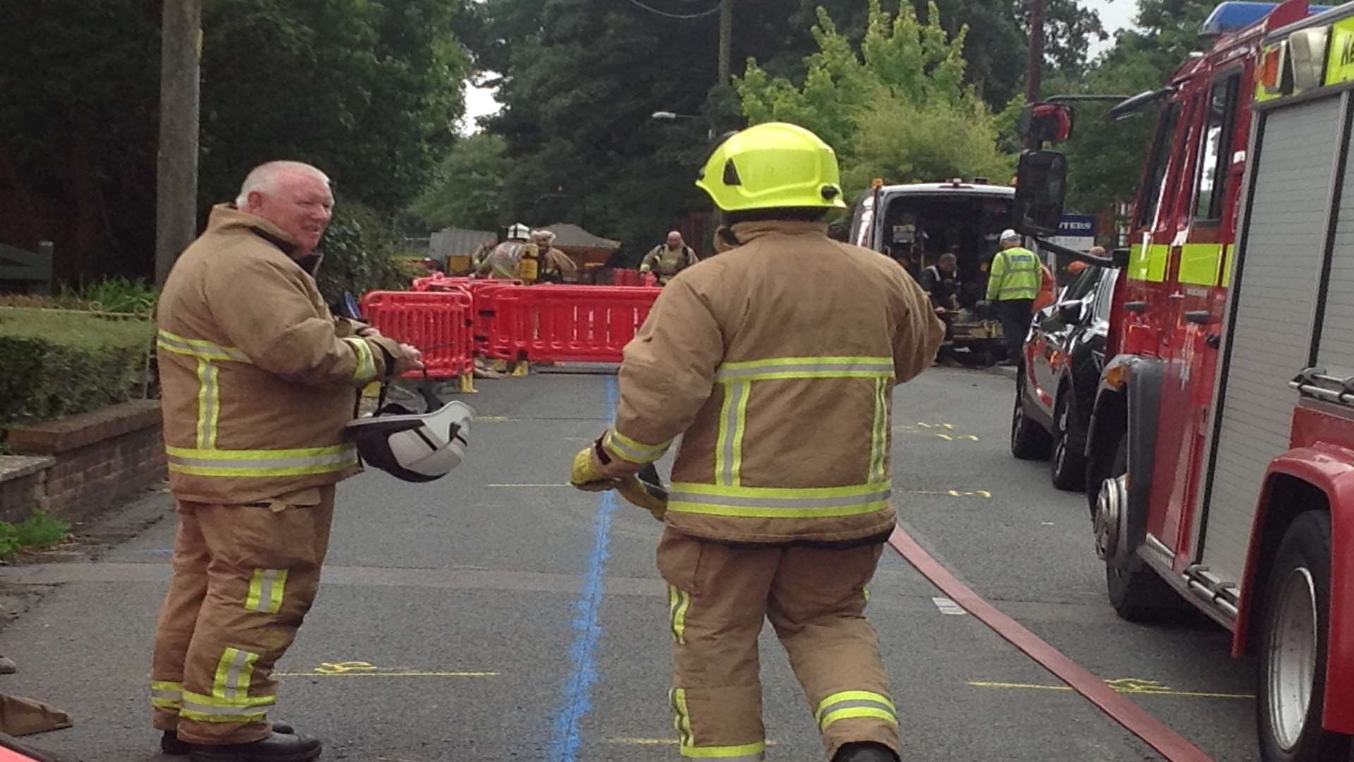 Homes have been evacuated in Lympne after a gas leak
