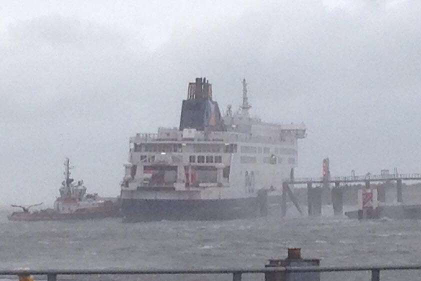 None of the 300 + passengers on board the vessel were injured. Pic Dean Carguillo