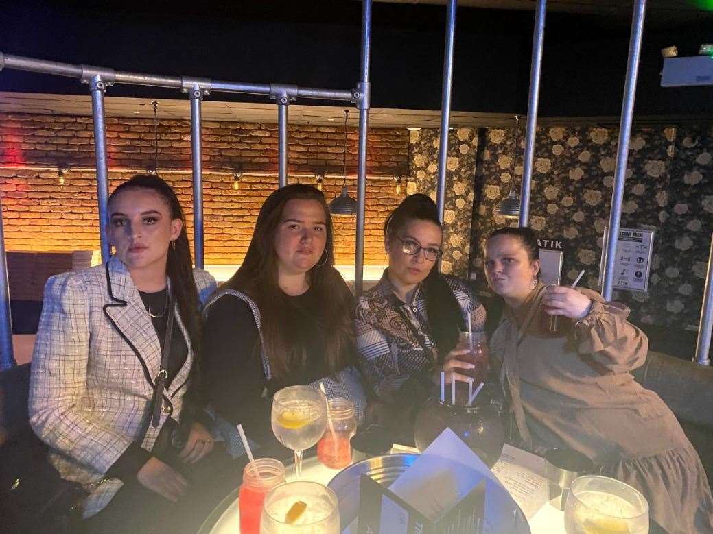 Night pub goers Tiffany, Bonita, Charlene and Beth
