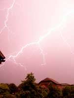 Manston resident Mark Browning captured this image of the lightning above his home