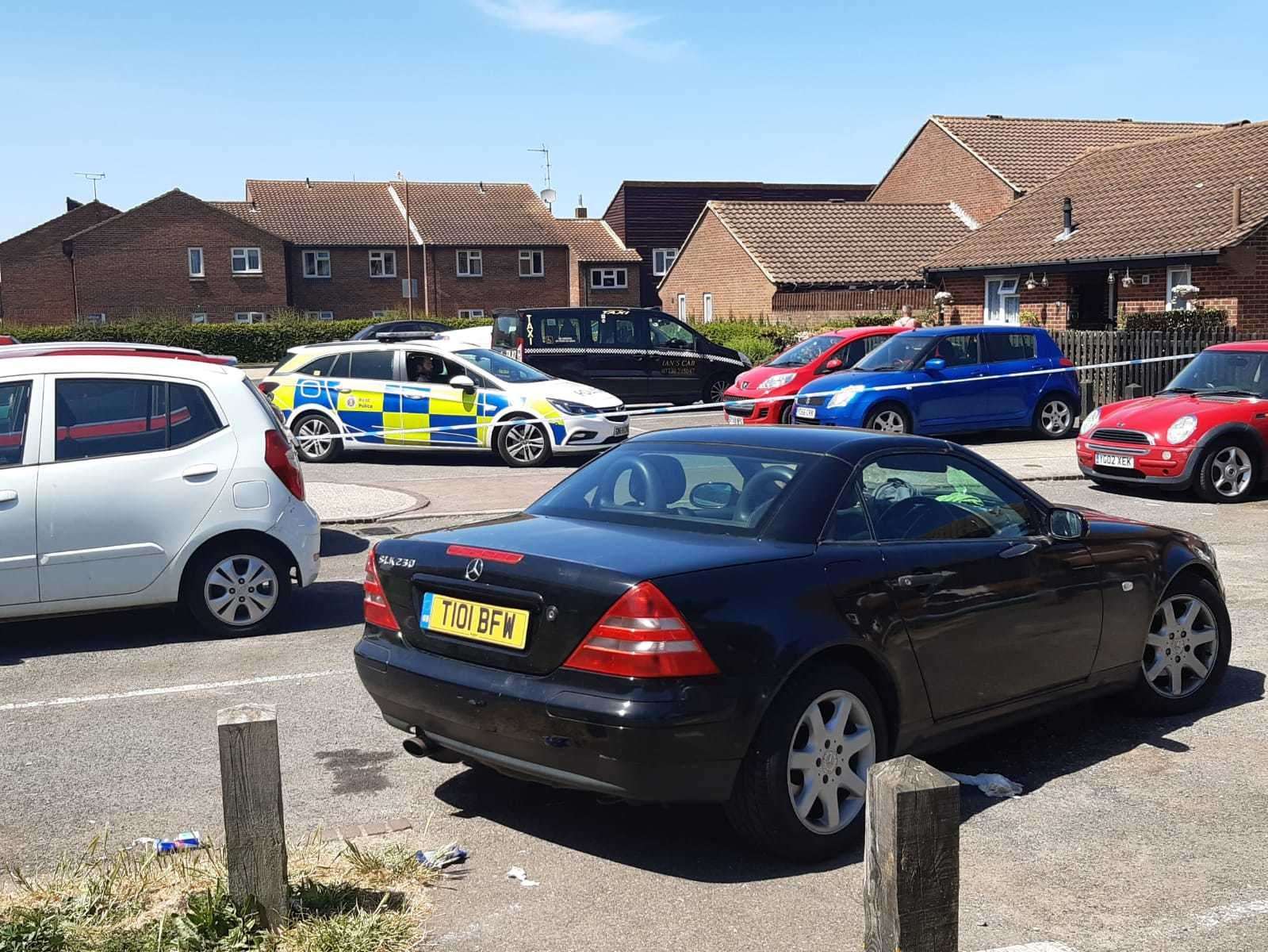 Armed police were called to the scene this morning, according to residents
