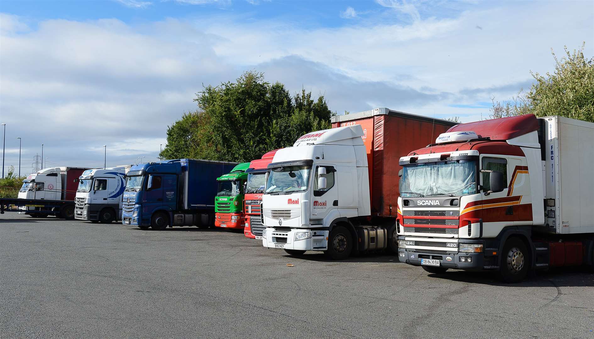 Up to 2,000 lorries could be held on the site