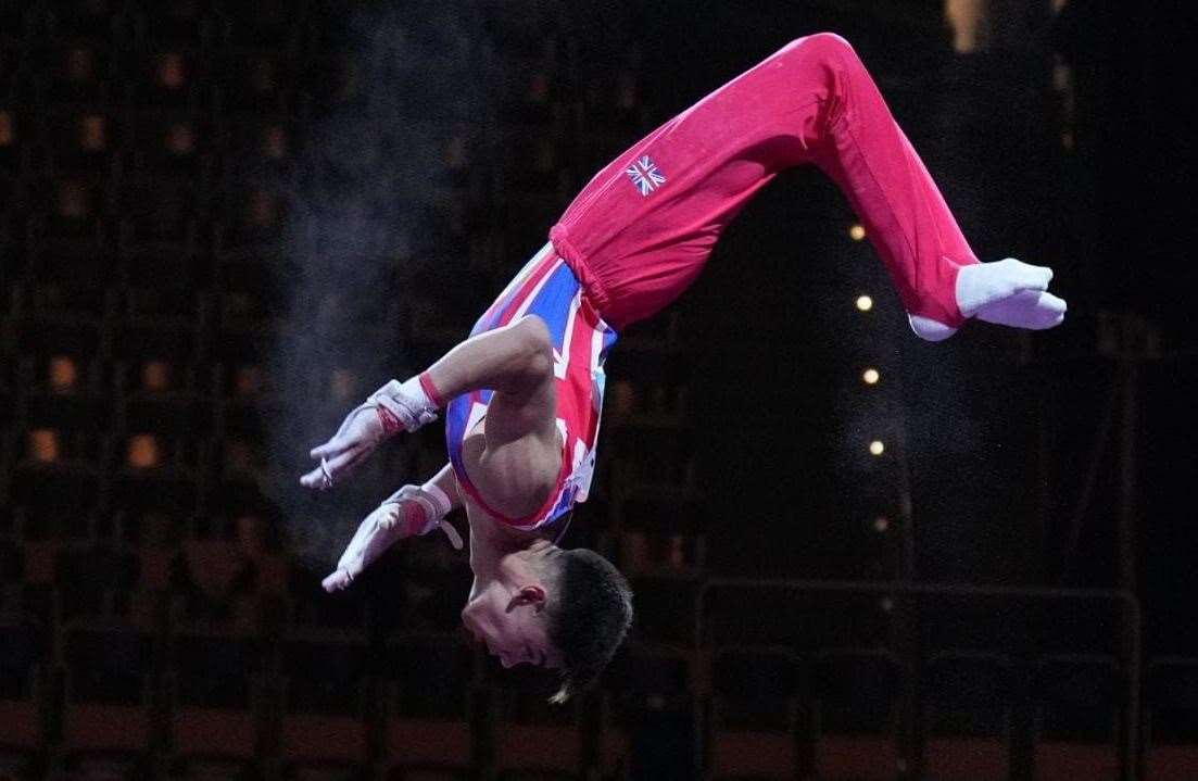 Oakley Banks at the European Championships in Germany. Picture: British Gymnastics