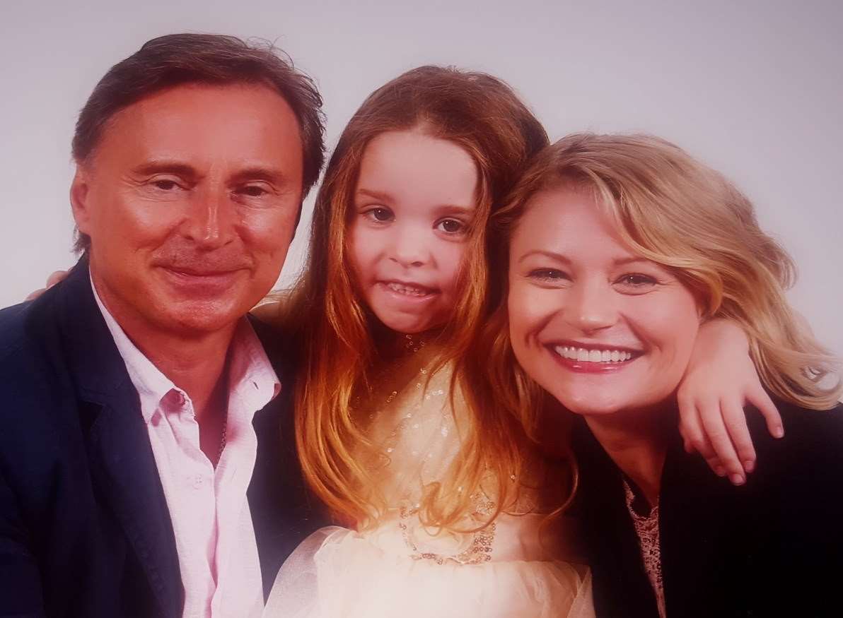 From left, actor Robert Carlyle with Tiffany Halliday and actress Emilie de Ravin