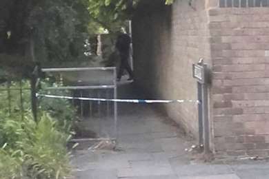 An alley was taped off at Plumpton Walk. Picture: Paul Morgan