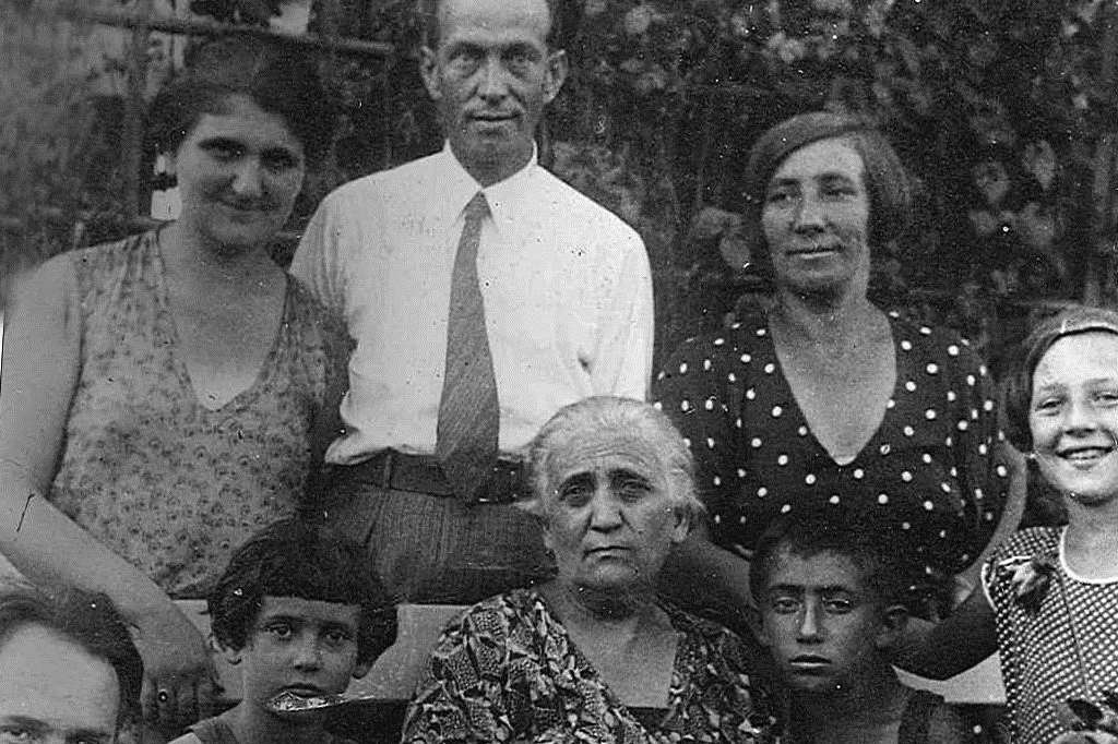 Clara, with family. The couple in the top left died in Auschwitz.