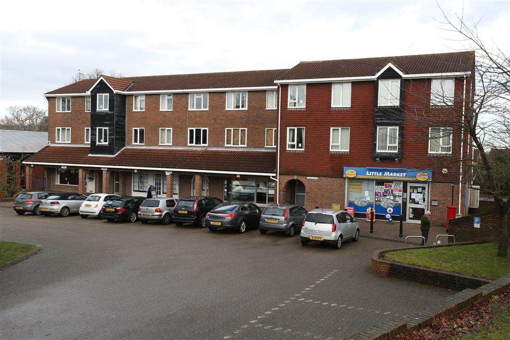 The parade of shops in Leybourne where an application for a pharmacy was rejected.