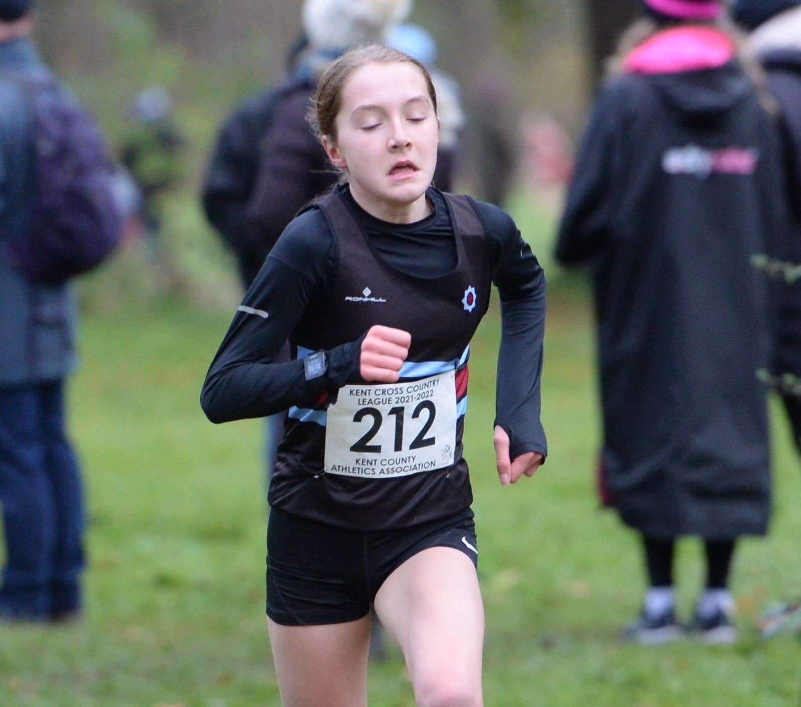 Megan Slattery of Blackheath & Bromley was best of the rest in the under-15 girls' category. Picture: Chris Davey (53364424)