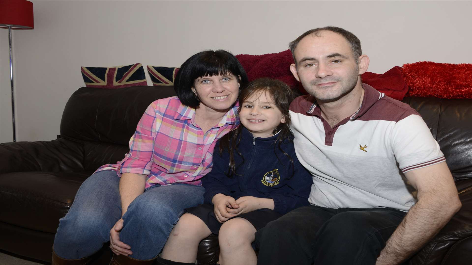Paul Dennison is appealing to people to donate organs after he received two transplants. Pictured with wife Jo and daughter Grace. Picture: Paul Amos