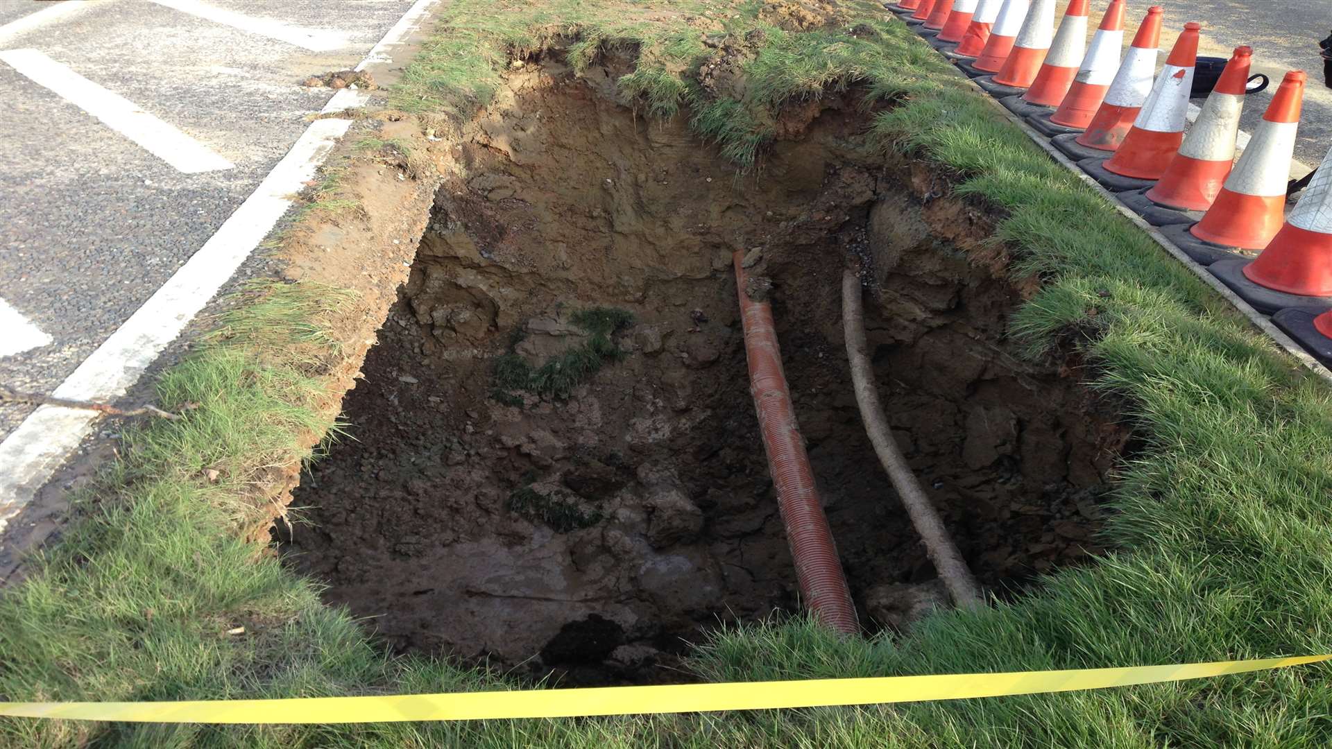 Work has uncovered this sinkhole