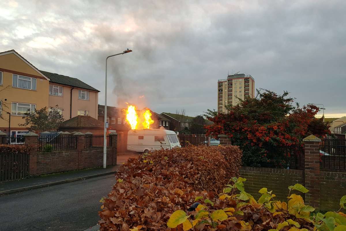 Fire crews were at the scene. Pic: @thedalbyrooms