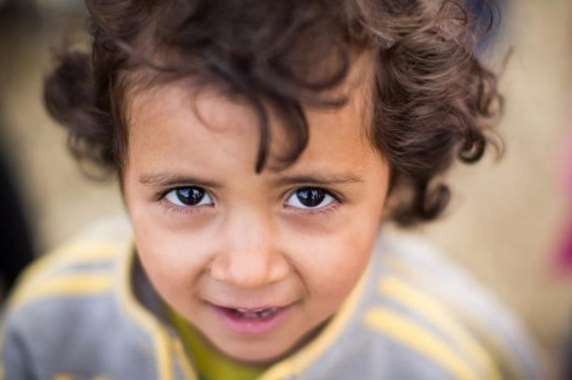 A child refugee from Syria. Library image