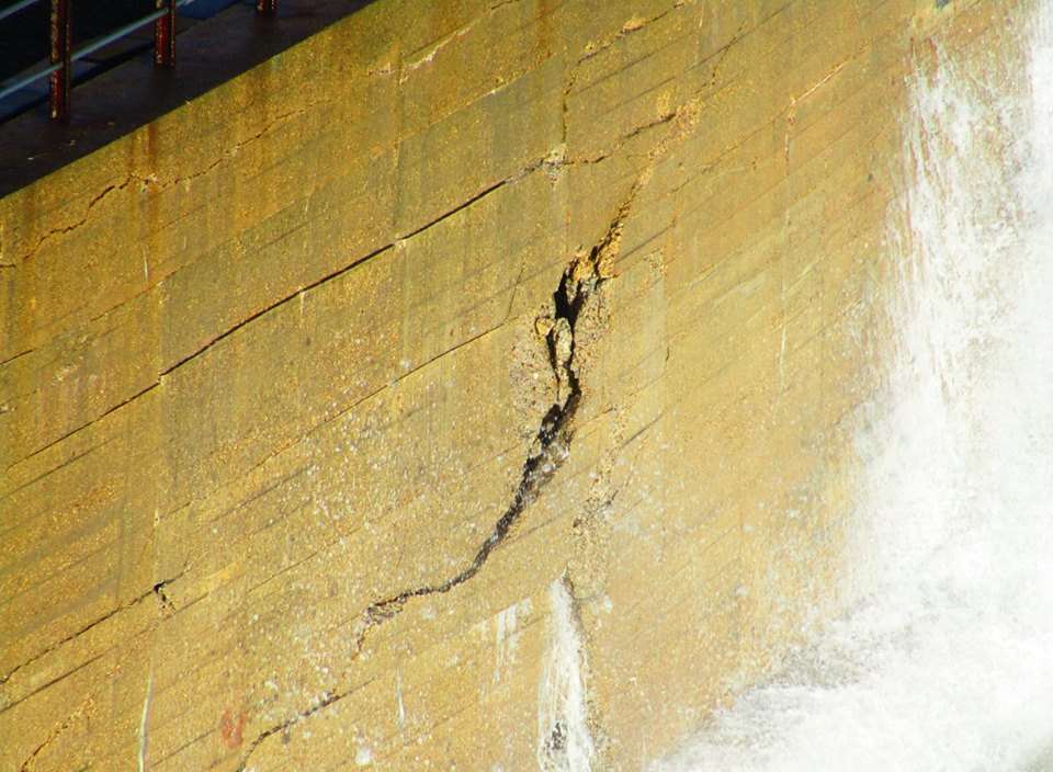 A close-up of some of the cracks. Picture: Samphire Hoe
