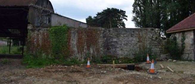 The medieval listed wall will be repaired