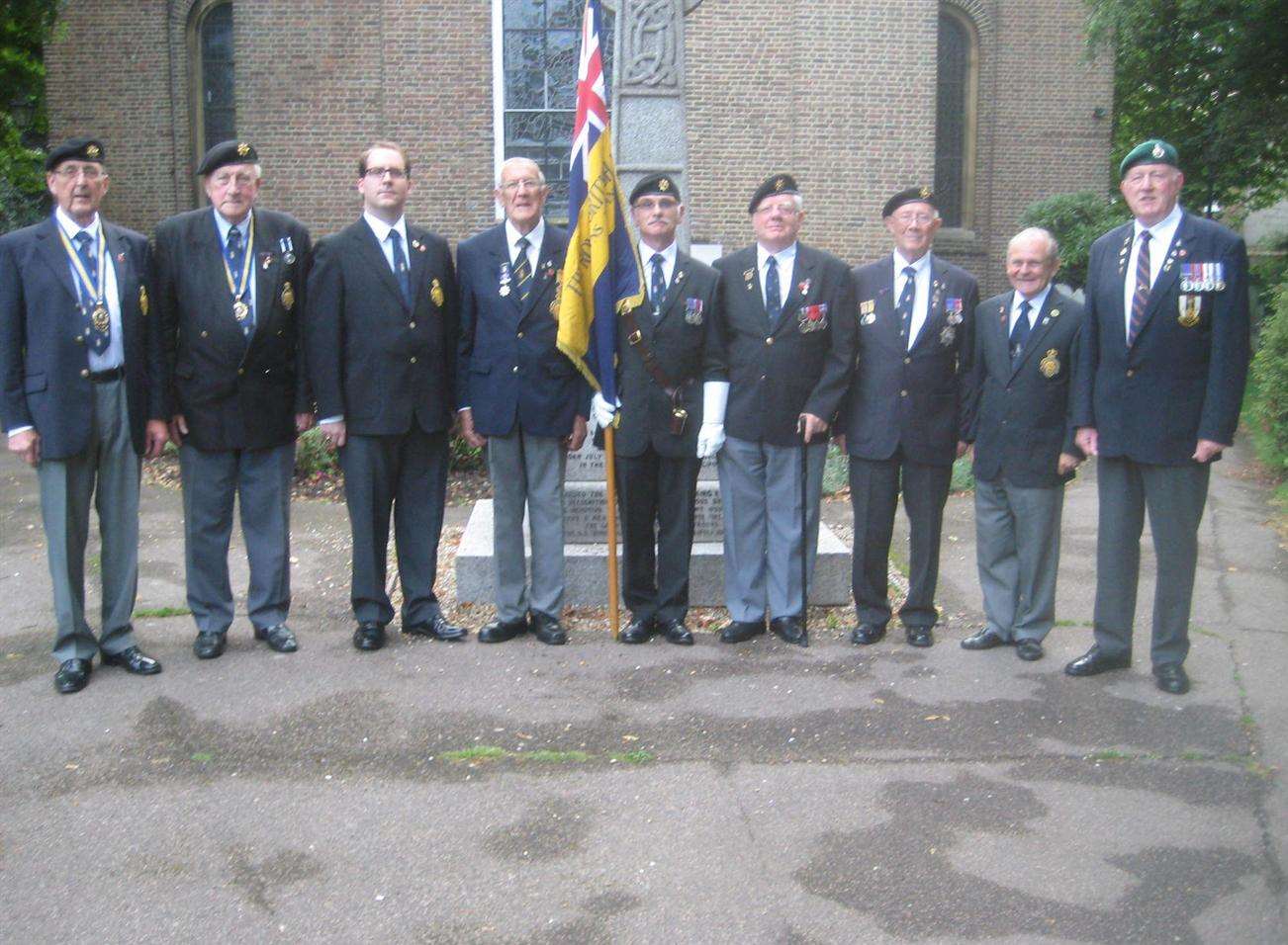 Members of the Royal British Legion Downs Branch and standard bearers from ex-service organisations took part the Kent county parade