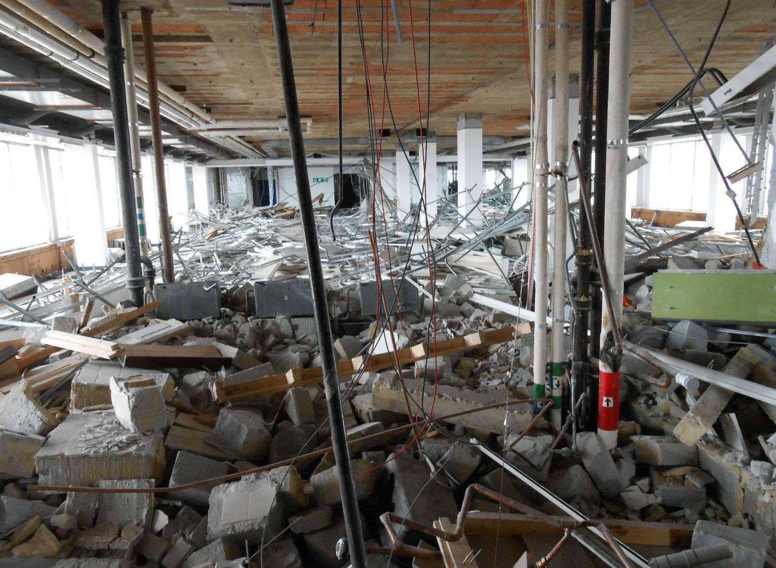 The asbestos "war zone" which greeted HSE inspectors at the Panorama building in Ashford