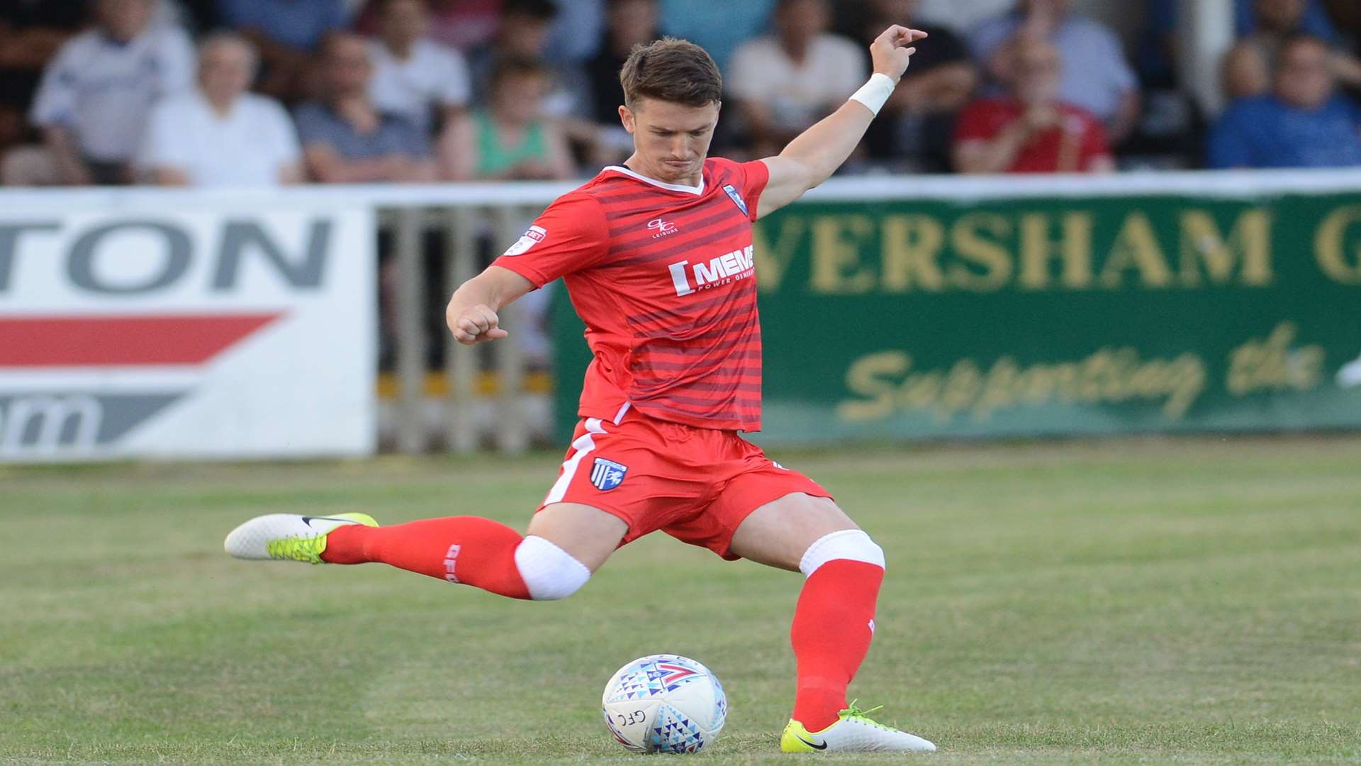 Alex Lacey in pre-season action for Gillingham Picture: Gary Browne
