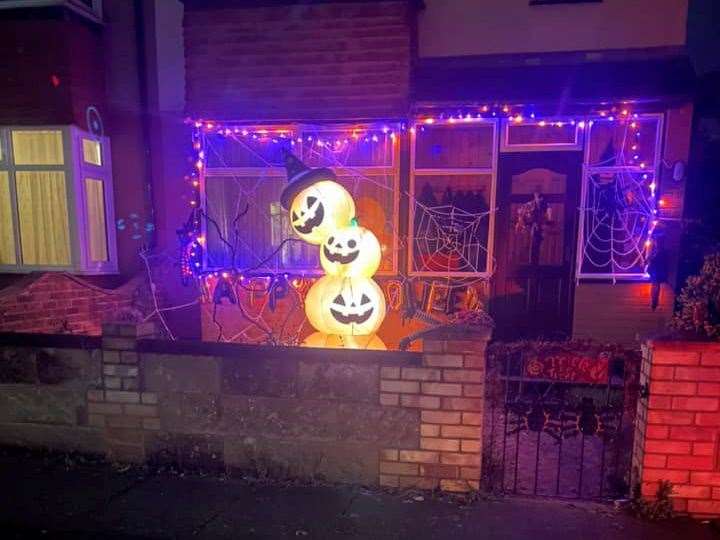 Light-up pumpkins take centre stage at Samantha Young’s home in Dartford
