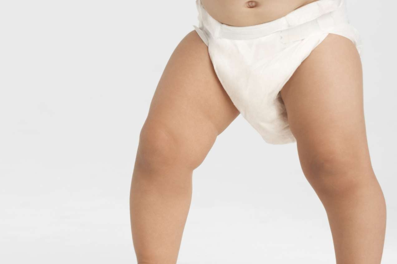 A child in a nappy. Stock image