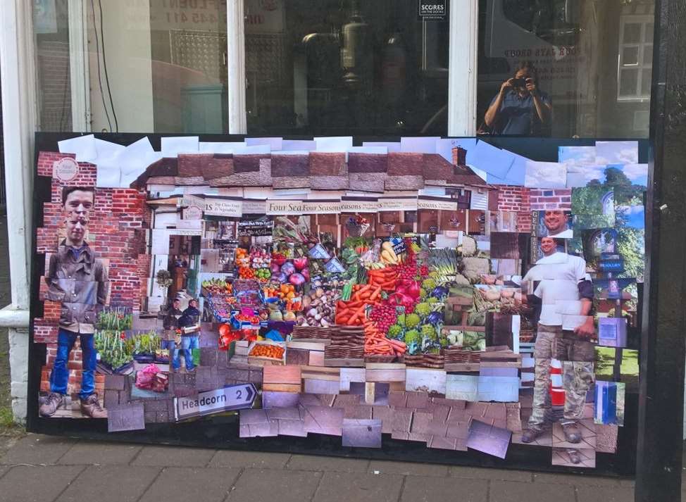 The mural, which appears to depict local grocers Four Seasons Fruit and Vegetables, appeared overnight.
