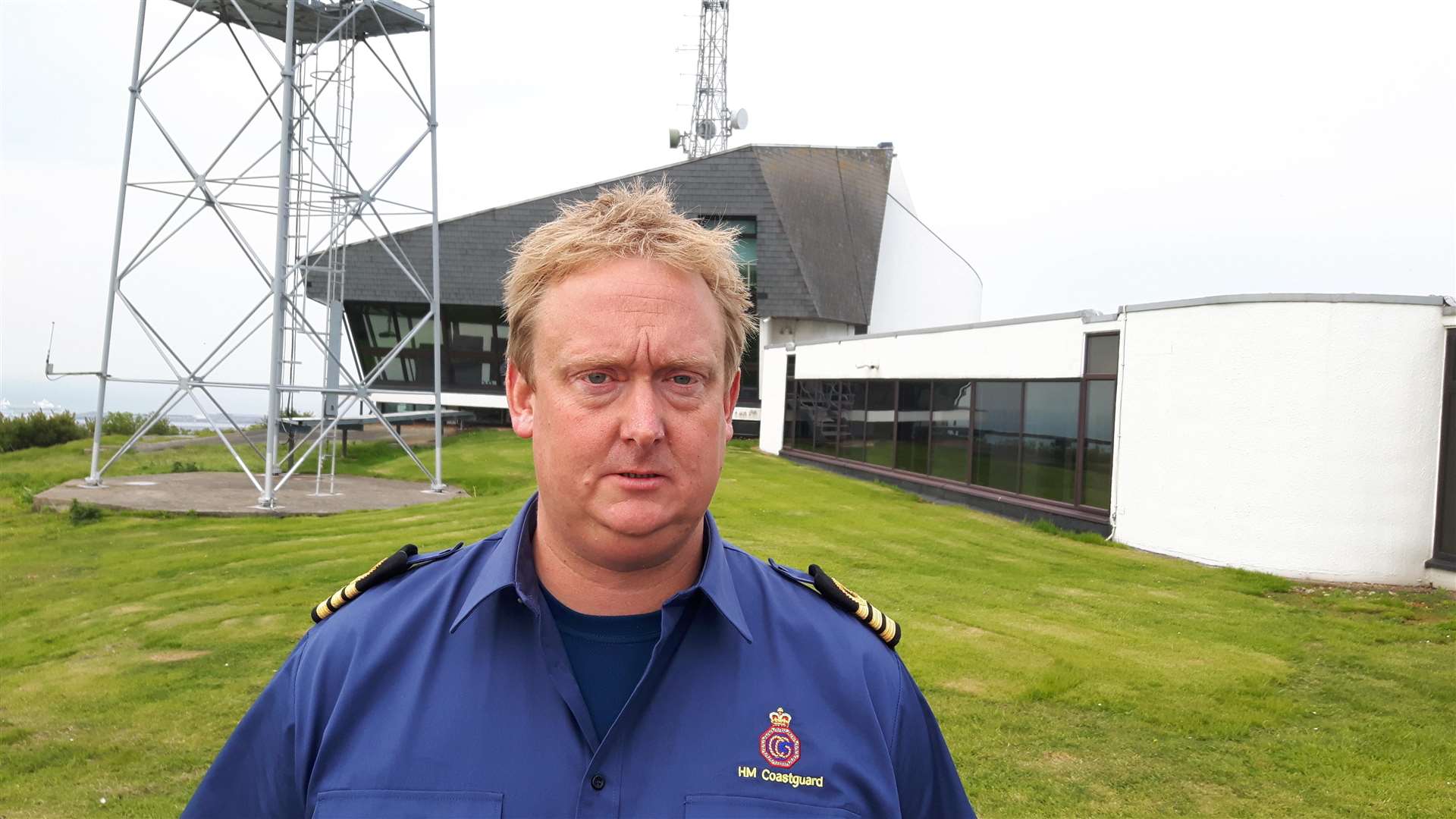 Matt Pavitt at the Dover Coastguard station