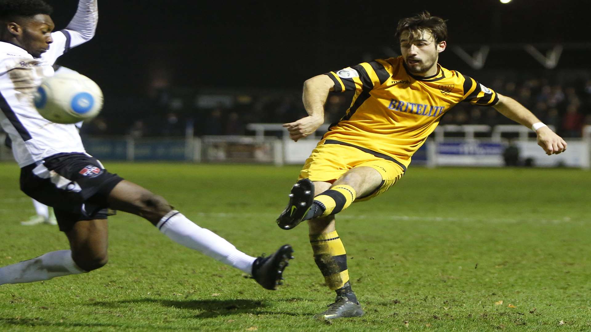 Tom Mills in action for Maidstone Picture: Andy Jones