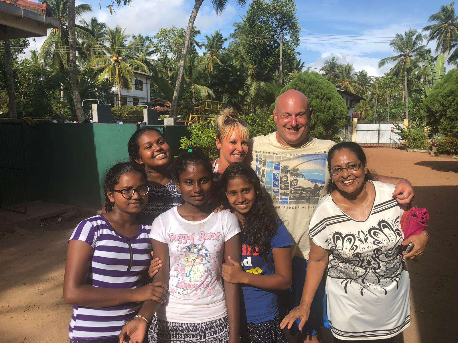 Kerry and Simon Banks at Tudawe children's home in Sri Lanka (6772599)