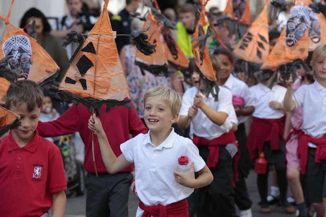 Hundreds of children paraded through Maidstone town centre