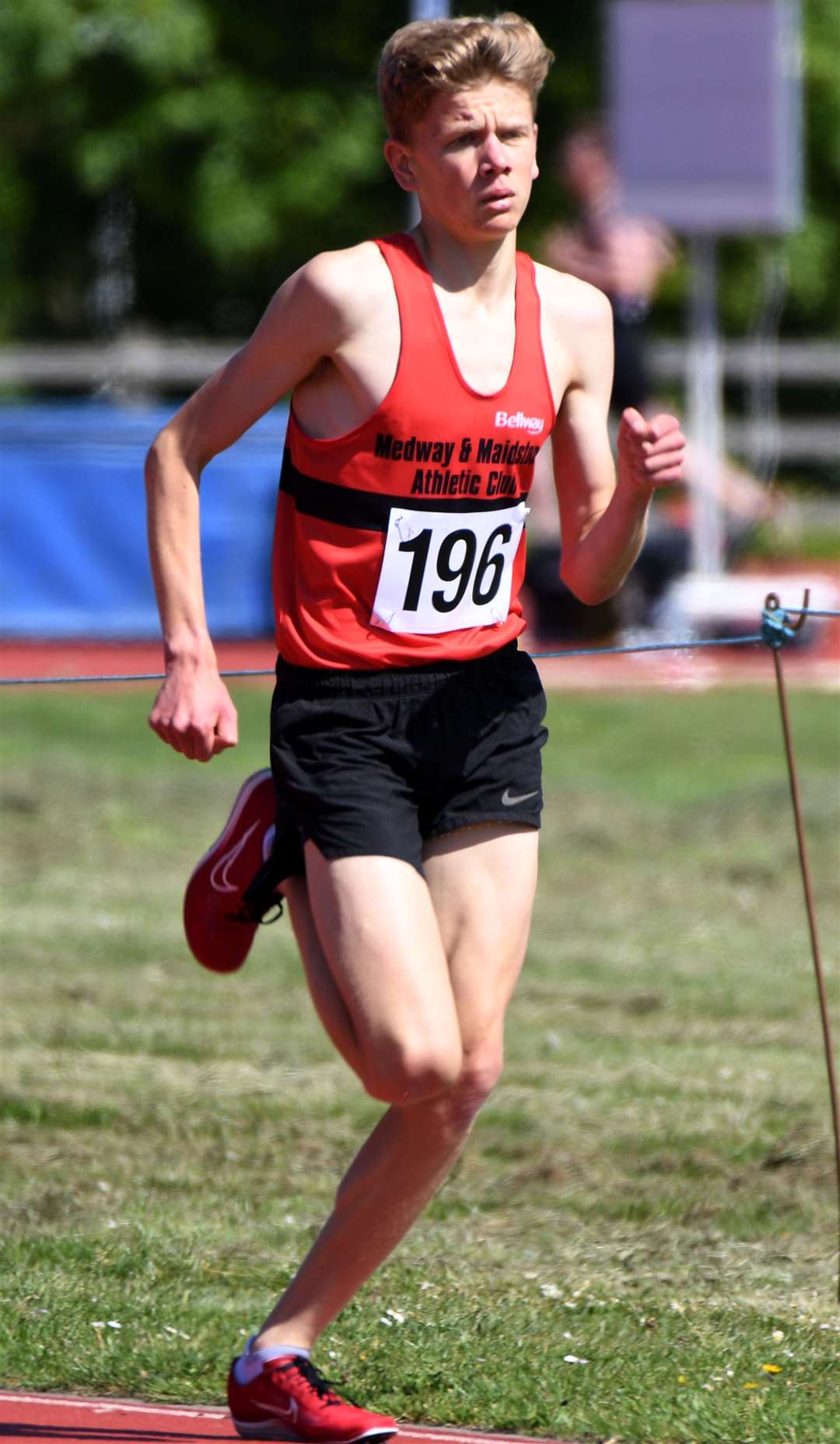 Under-17 men's 1,500m champion Hayden Gear of Medway and Maidstone. Picture: Barry Goodwin (56693566)