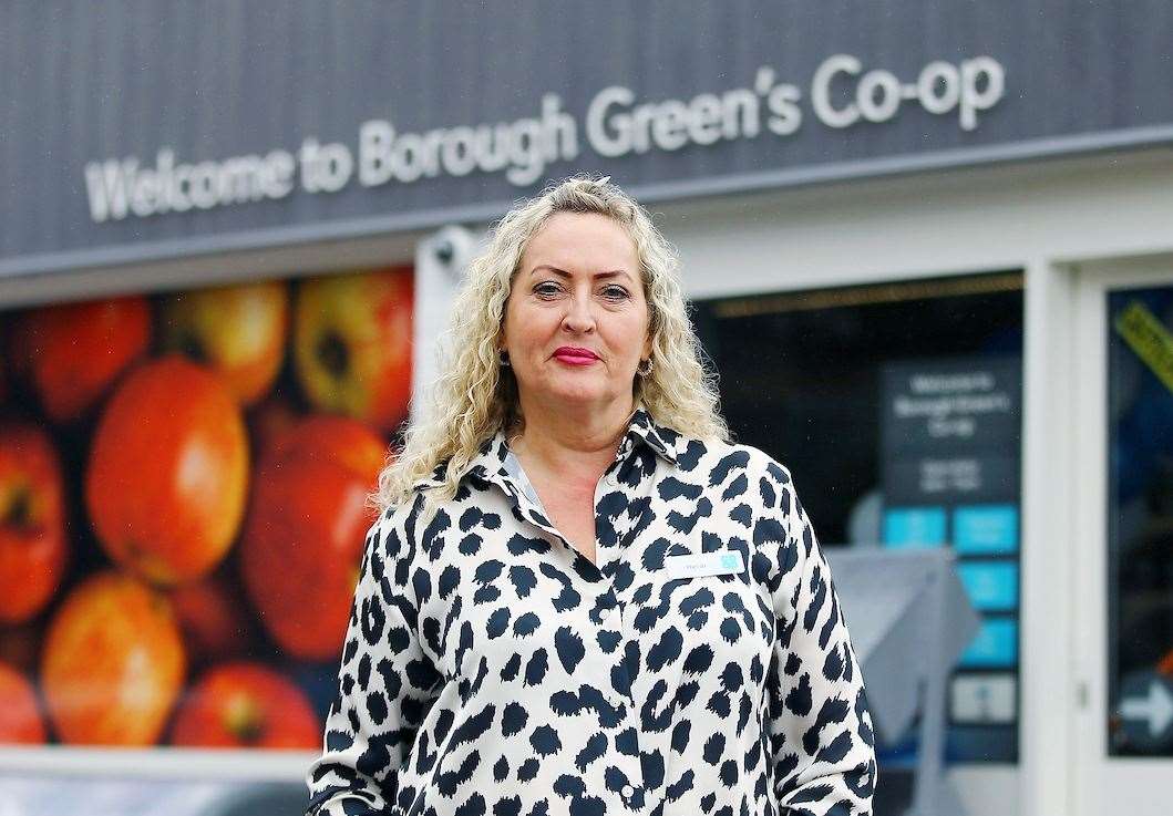 Manager Heidi Botting outside the refurbished store. Picture: Co-operative Group