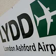 Lydd Airport sign