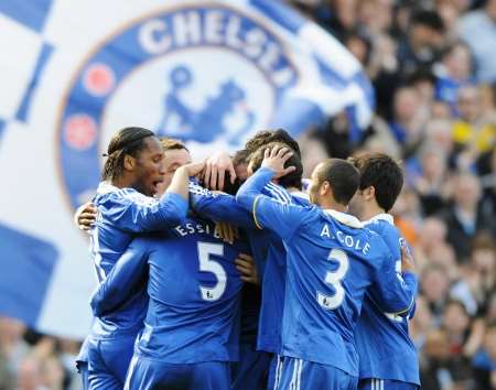 Chelsea players celebrate a goal. Picture: Chelsea FC