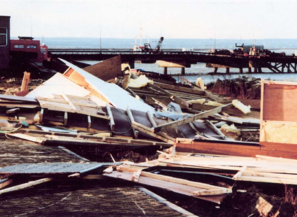 Devastation at Sheerness docks