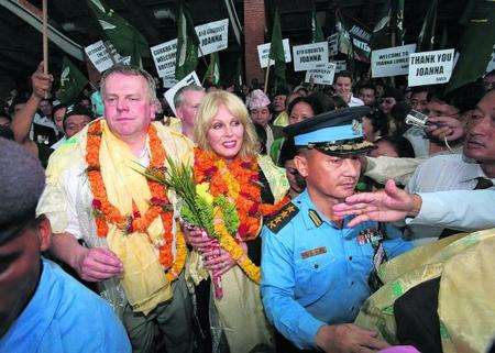 Peter Carroll and Joanna Lumley in Nepal