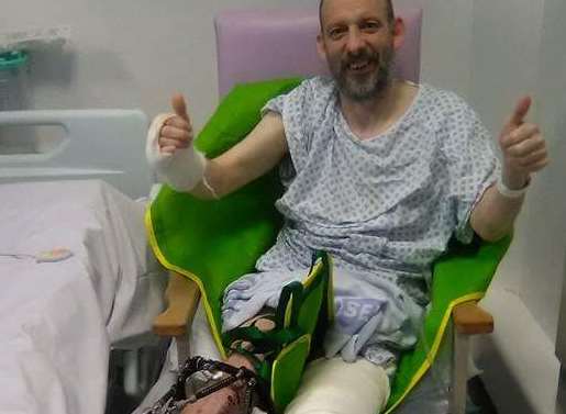 Simon Oakley has thanked his rescuers after a near-fatal crash. Picture: Kent Fire and Rescue