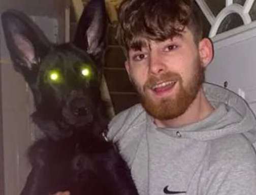 Jake Green, 20, was driving a red Ford Escort which lost control and collided with an oncoming Ford van. Picture: GoFundMe