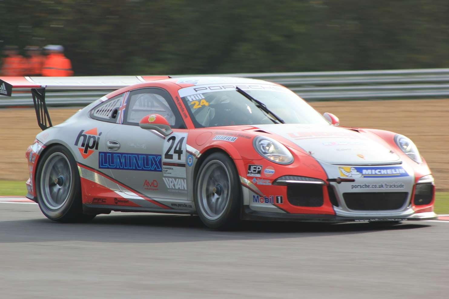 Goudhurst's Jake Hill starred in the final Porsche Carrera Cup round. Picture: Joe Wright
