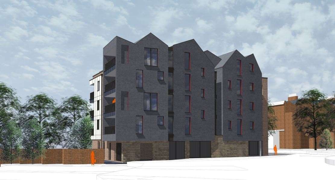 An artist's impression of the Prince Albert flats