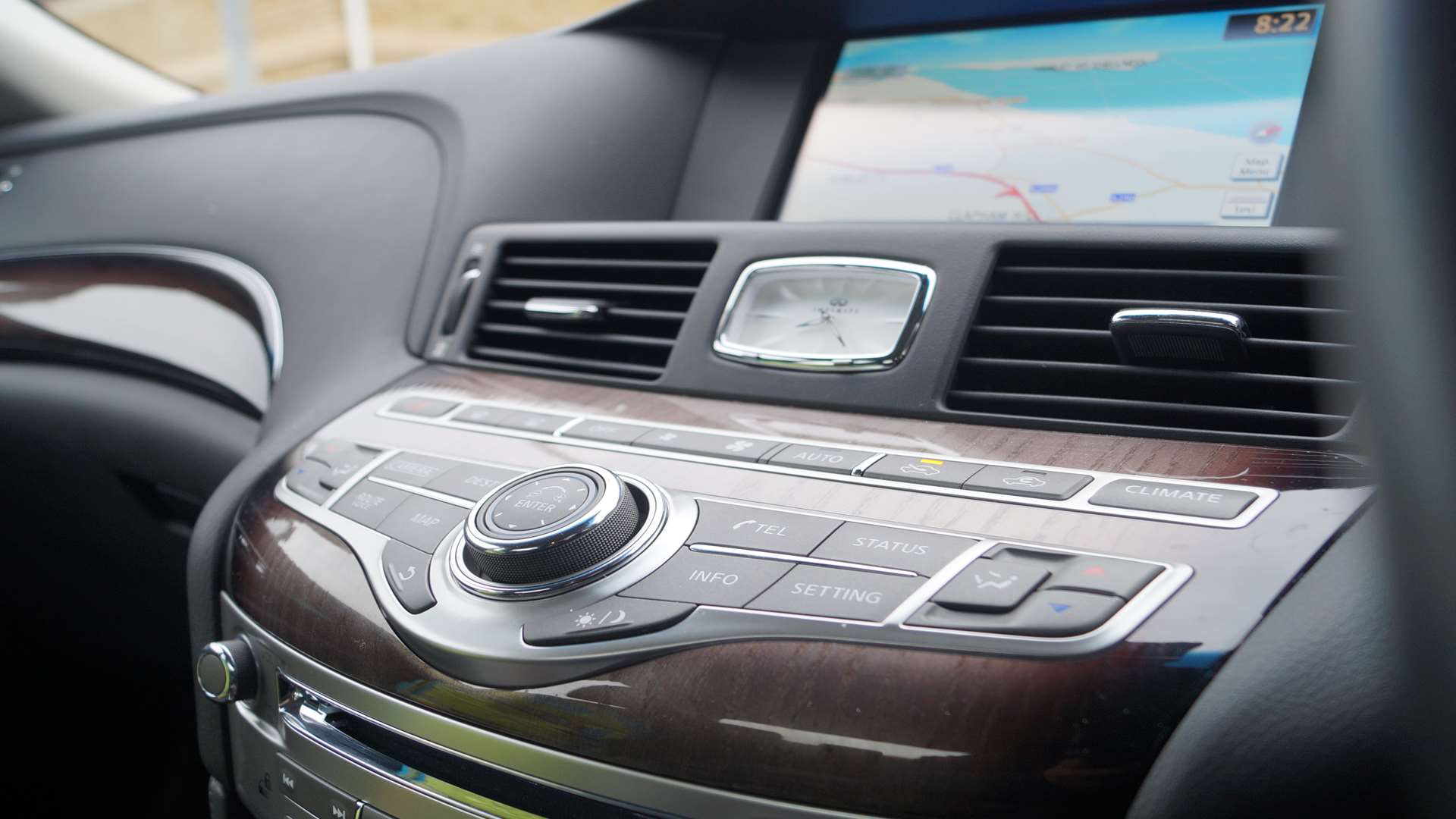 The multimedia screen sits atop the centre console