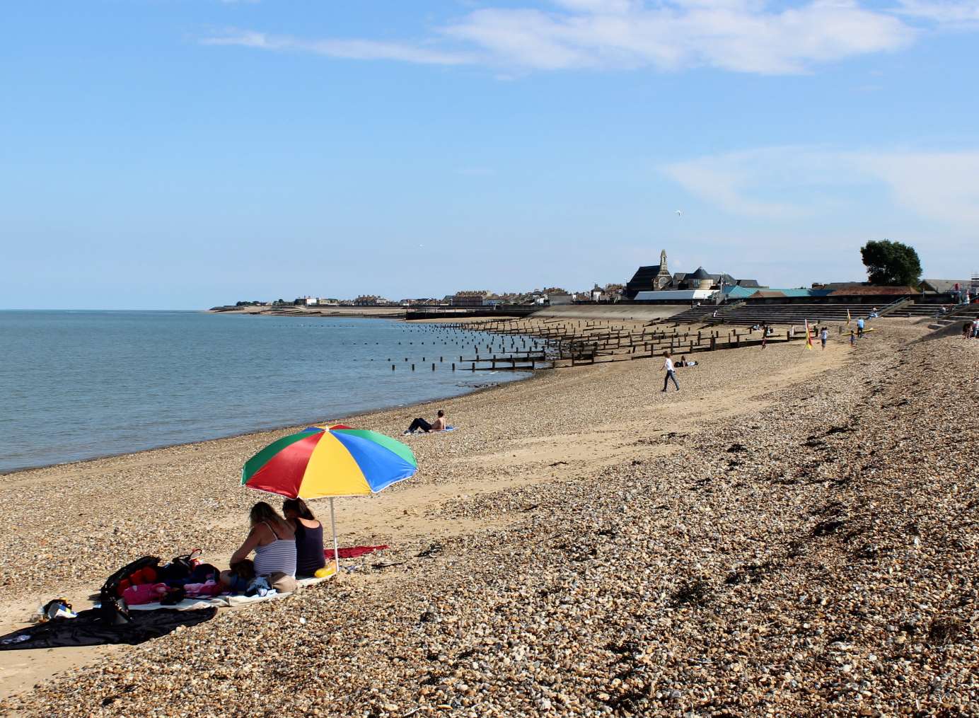 Sheerness: Award-winning beach with strips of sand and steps to promenade but no lighting at night, no public lavatories or showers.