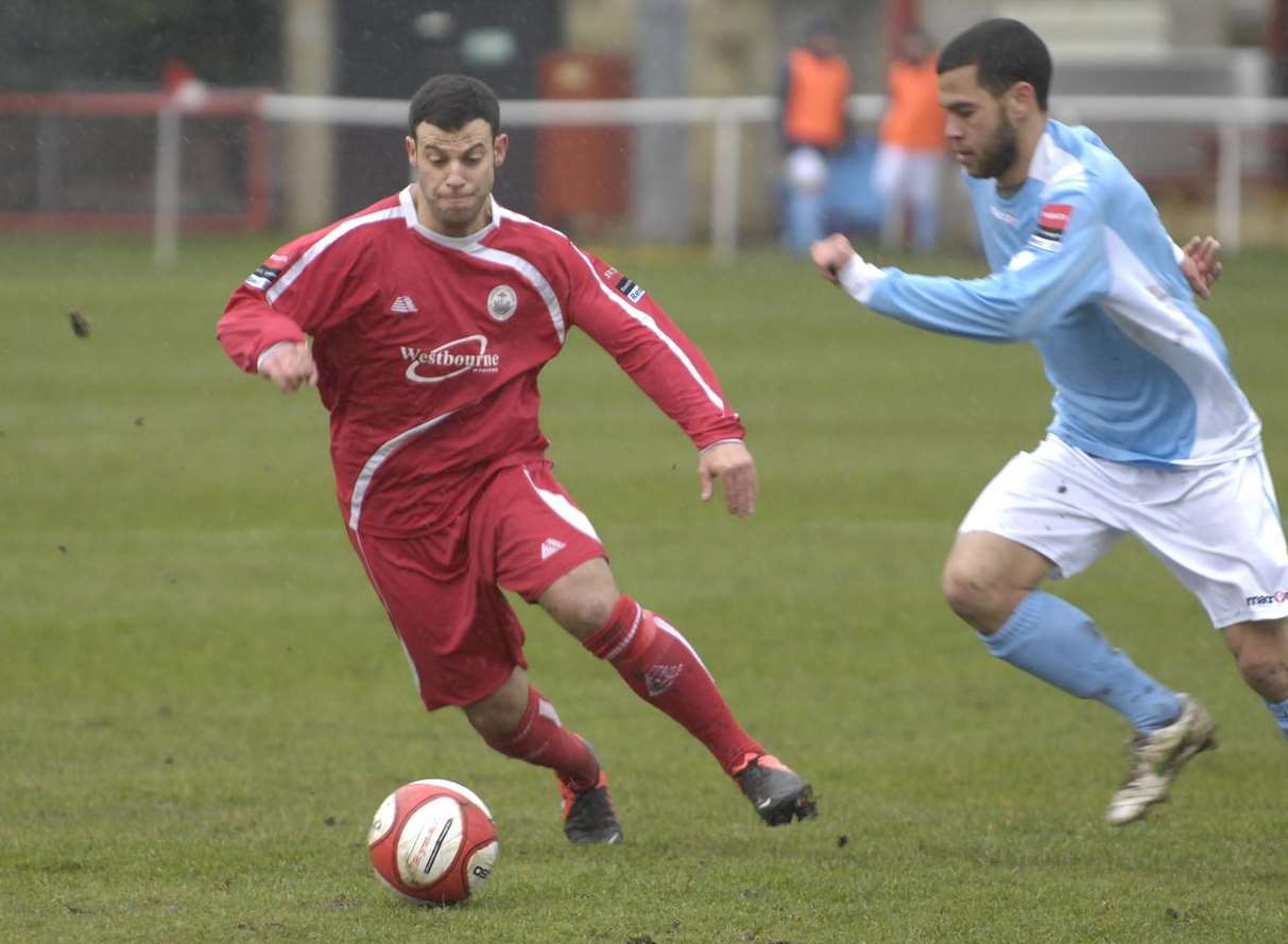 Michael Yianni pictured during his previous spell with Hythe Town Picture: Gary Browne