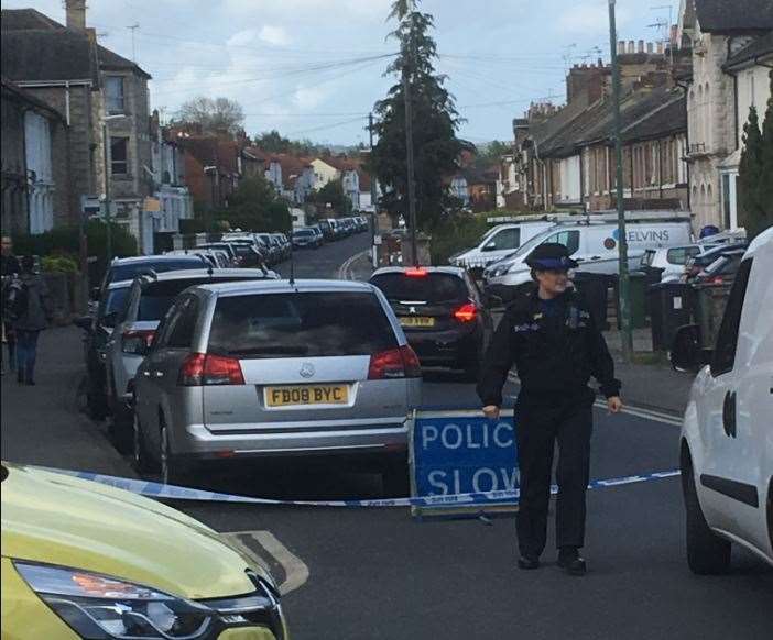 Upper Fant Road was sealed off by police (Pic: Isla Rose)