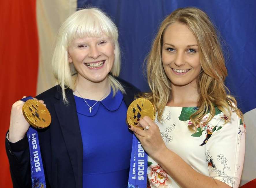 Paralympic skier Kelly Gallagher and Charlotte Evans won gold medals at the Sochi Winter Olympics Picture: Nick Johnson