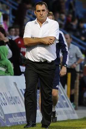 Martin Allen rued missed opportunities as Gills crashed out of the Capital One Cup. Picture: Barry Goodwin