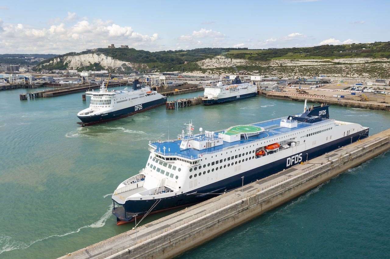 Ferry companies are hoping for the end of the Frence travel ban. Picture DFDS