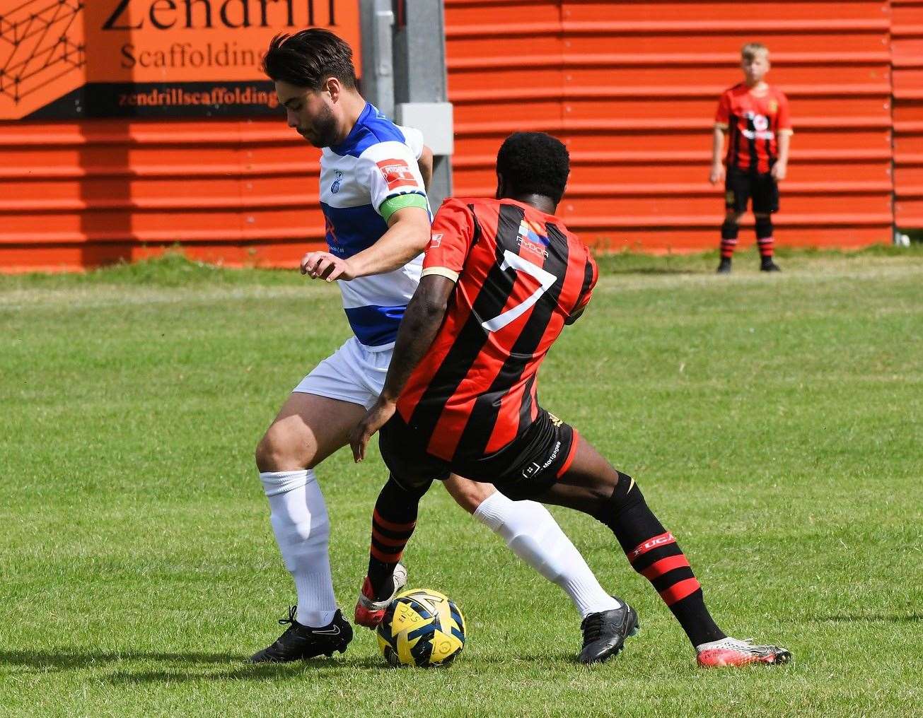 Josh Osude nicks the ball from Sheppey's Richie Hamill this season. Picture: Marc Richards